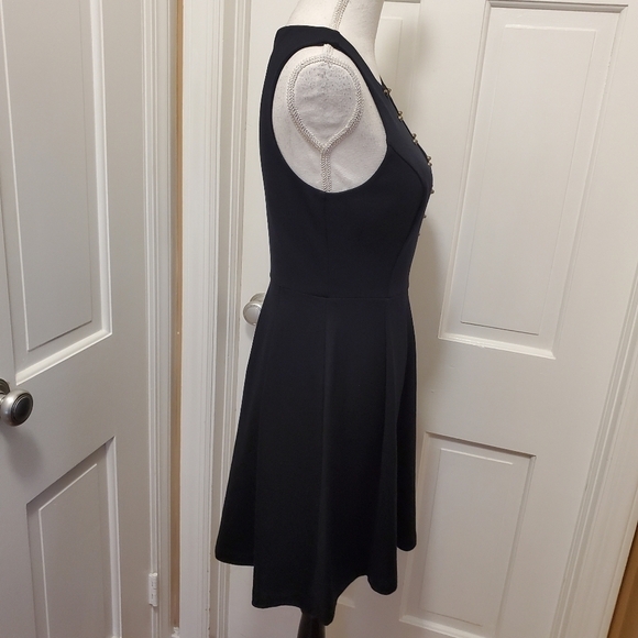 NWT EXPRESS Black Ponte Knit Sleeveless Fit & Flare Dress Size SP, Retail $79.90 - Picture 4 of 10